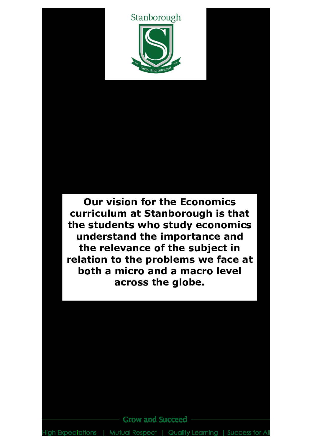 Curriculum Intent and vision for Economics