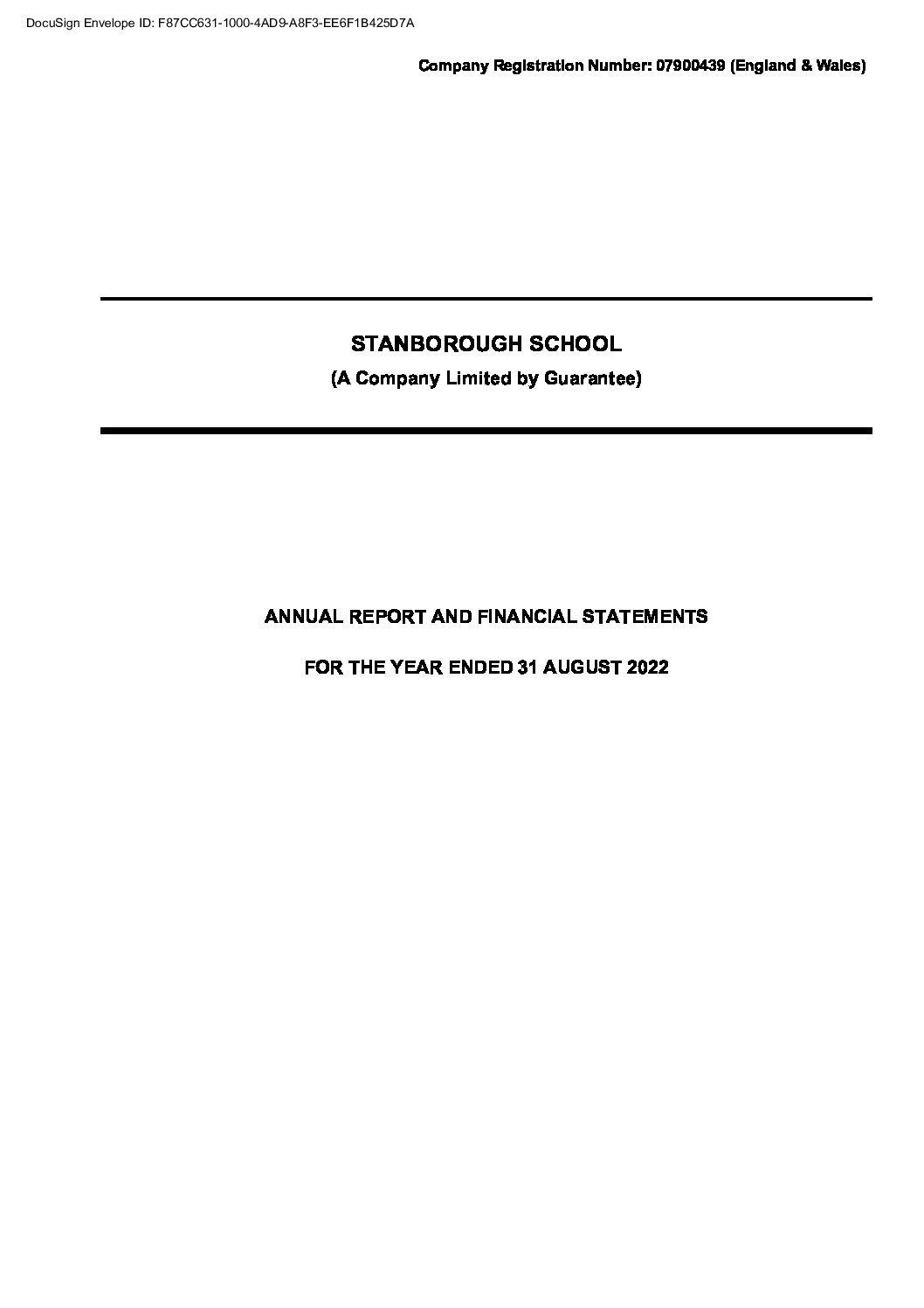 2022 End of Year Accounts