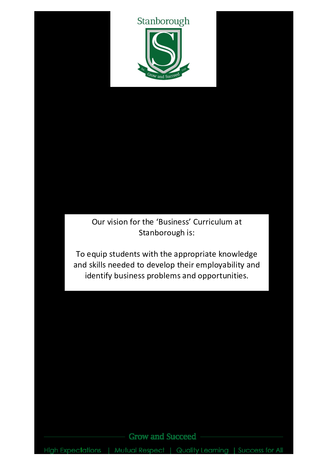 Business Curriculum Intent and Vision 2023_24