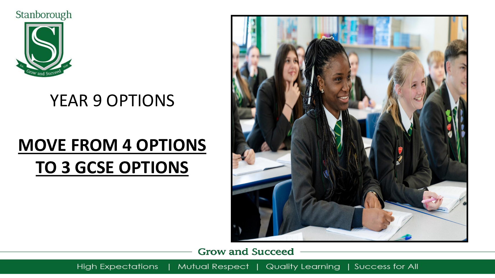 Move to 3 GCSE Options