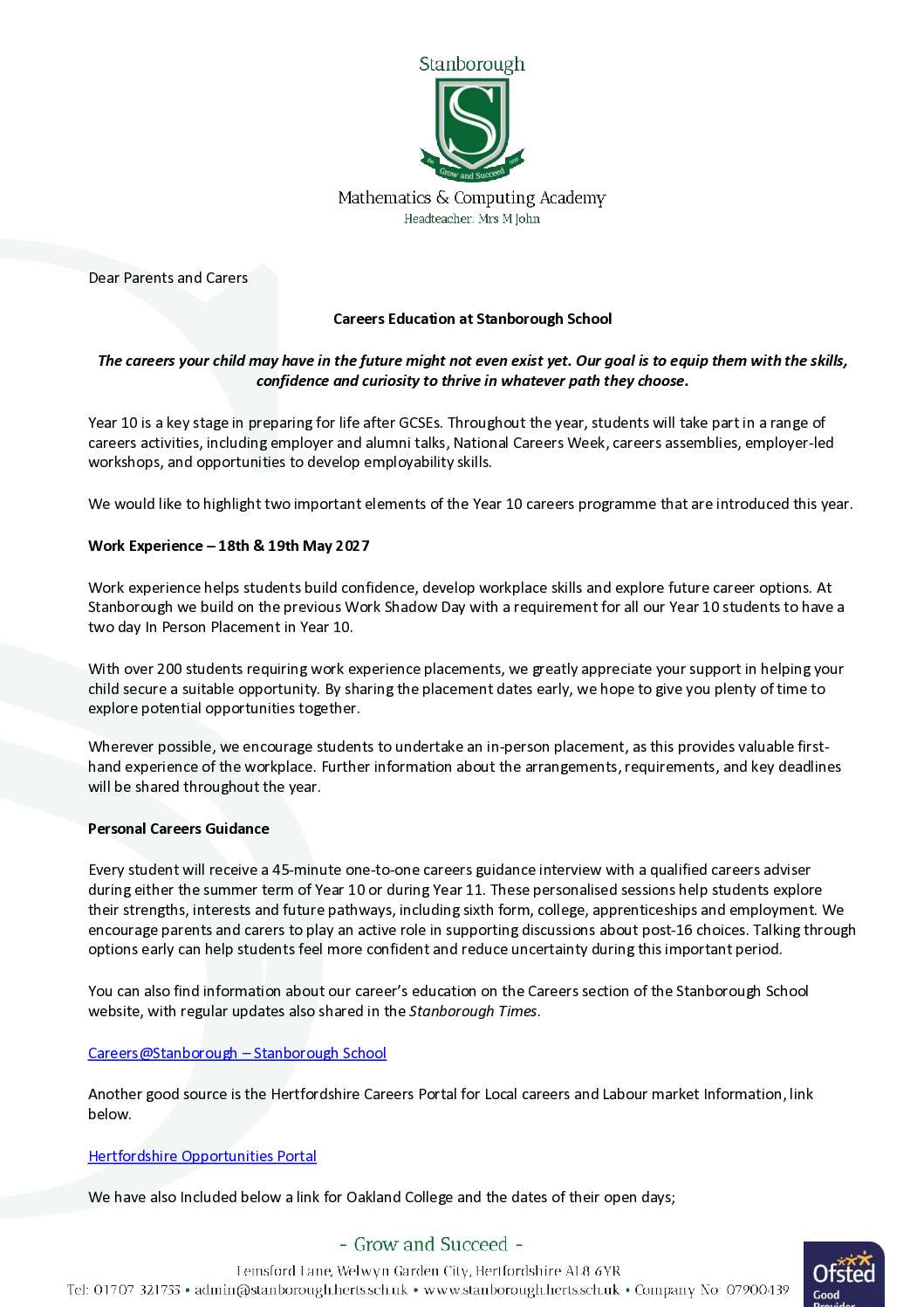 Careers Education Year 10