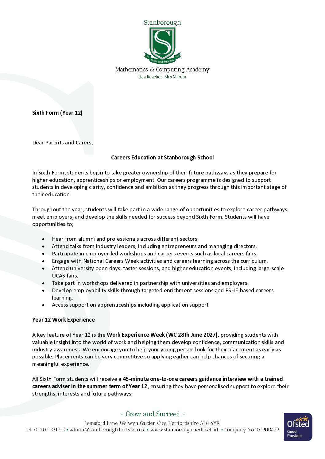 Careers Education Year 12