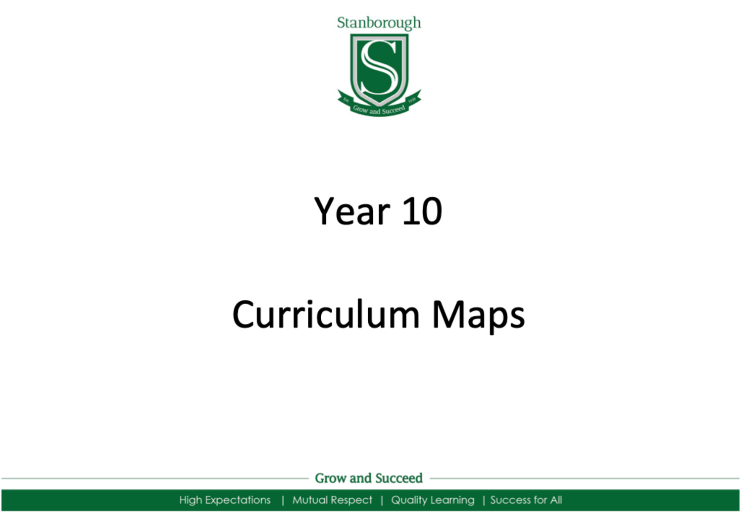 Year 10 Whole School Curriculum Booklet 2026