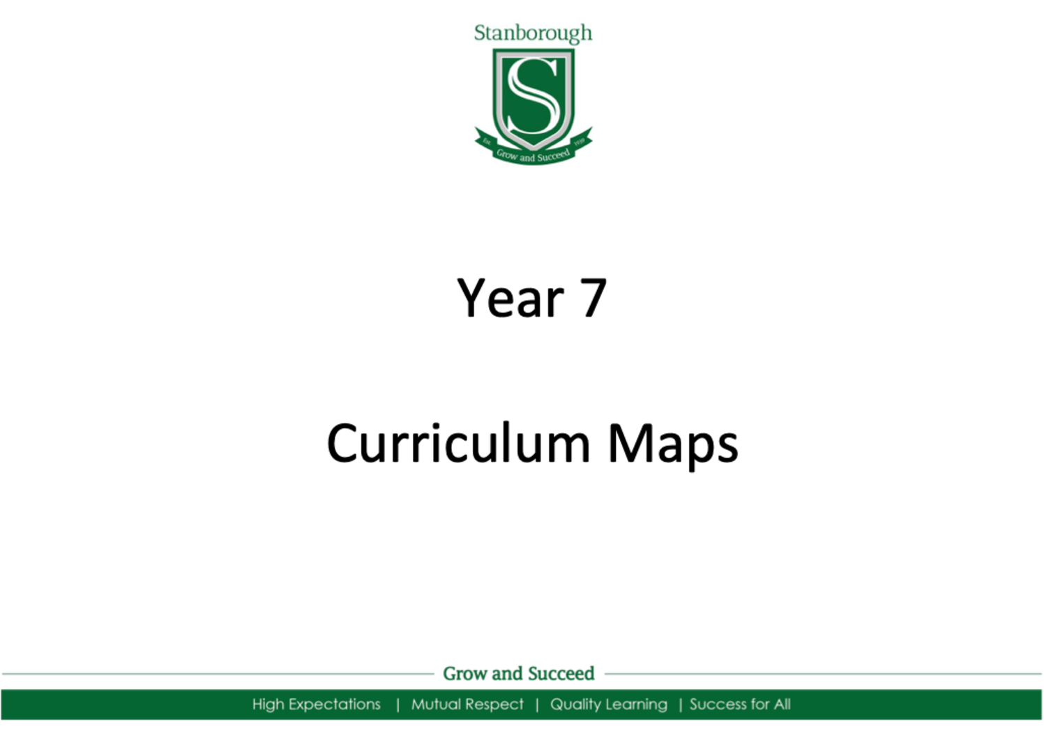 Year 7 Whole School Curriculum Booklet 2026
