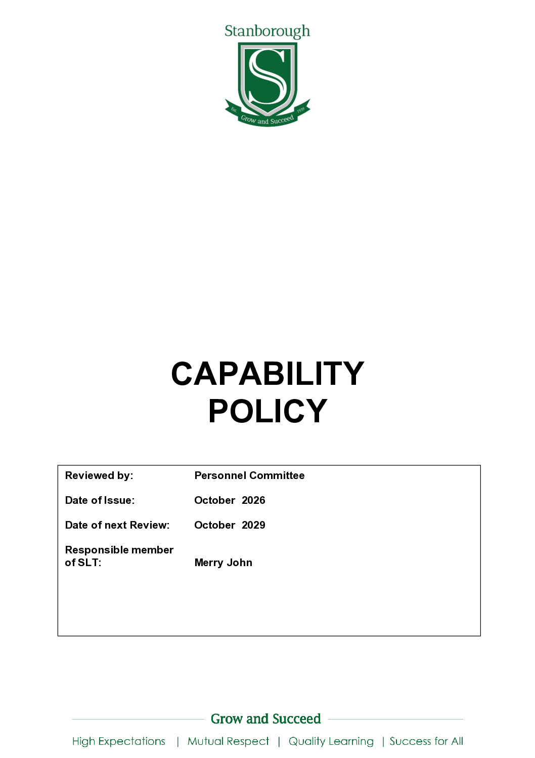 Capability Policy